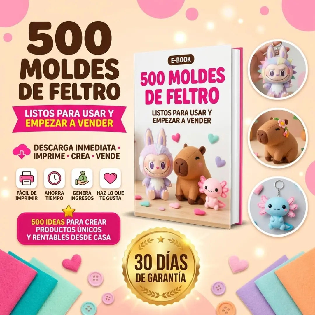 +500 Moldes Fieltro - Pack Esencial